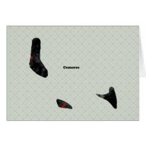 Comoros Trendy Peace Sign with Comoran map Cards