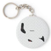 Comoros Trendy Peace Sign with Comoran map Key Chains