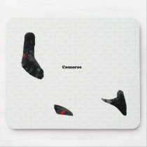 Comoros Trendy Peace Sign with Comoran map Mouse Pads