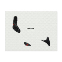 Comoros Trendy Peace Sign with Comoran map Postcard
