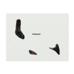 Comoros Trendy Peace Sign with Comoran map Postcard