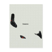 Comoros Trendy Peace Sign with Comoran map Post Cards