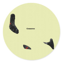 Comoros Trendy Peace Sign with Comoran map Sticker