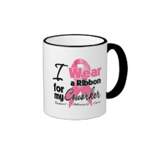 Compañero de trabajo - cinta del cáncer de pecho taza