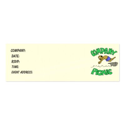 Company Picnic Admission Ticket Business Card Templates by lapatrick1161