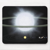 Comparison of the size of a hypergiant star mousepads