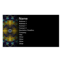 Compass Abstract Digital Fractal Business Card Template