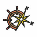 Compass and Ship's Wheel embroidered shirts