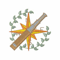 Compass and Telescope embroidered shirts by ZazzleEmbroidery Compass and Telescope embroidered shirts