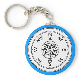 Compass Art keychain