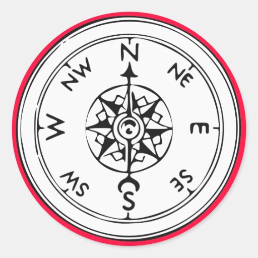 Compass Art Stickers