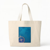 Compass Background Tote Bags