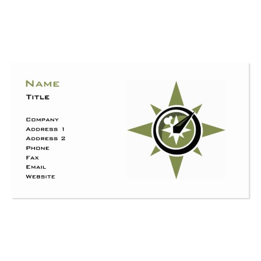 Compass Business Card Template (front side)