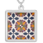 Compass-like stars appliquéd quilt, 1860-70 necklaces