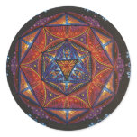 Compass Mandala Round Stickers