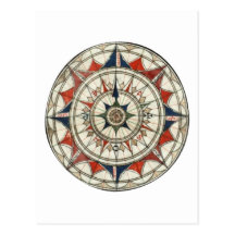 Compass Rose #5 Post Card