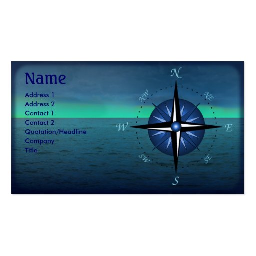 Compass Rose Boating Business Card