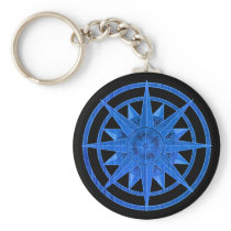 Compass Rose Key Chain