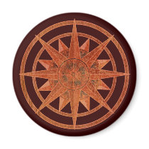 Compass Rose magnets by artogram Compass Rose magnets