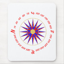 Compass rose mouse pad