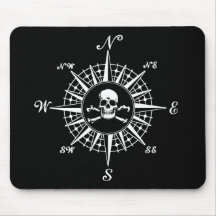 Compass Rose Skull 1 Mouse Pad
