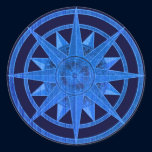 Compass Rose Round Stickers