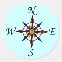 Compass Rose Sticker
