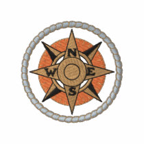 Compass with rope embroidered shirts by ZazzleEmbroidery Compass with rope embroidered shirts