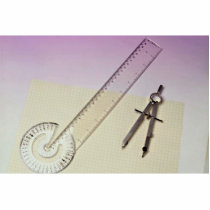 Compass with ruler photo sculptures