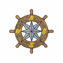 Compass with Wheel embroidered shirts by ZazzleEmbroidery Compass with Wheel embroidered shirts