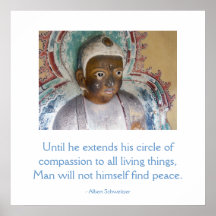 Compassion for Animals Buddha Poster