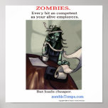 Competent Workplace Zombie Posters