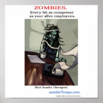 Competent Workplace Zombie Posters