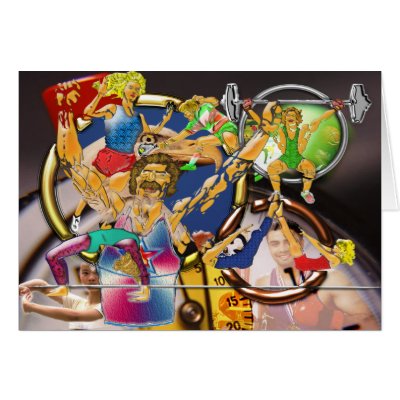 Sports  on Competitive Sports Art And Photography Collage Card From Zazzle Com