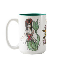 Compilation Mug Turquoise by FathanArt Compilation Mug Turquoise