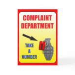 Complain Department Greeting Card