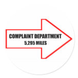 Complaint Department Stickers