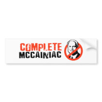 Complete McCainiac Bumper sticker bumper stickers