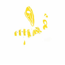 Completely yellow bending Bee Cut Outs