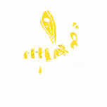 Completely yellow bending Bee Cut Outs
