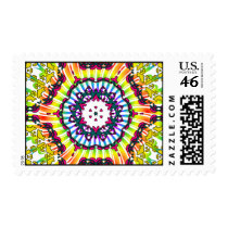 Complex Kaleidoscope Design: Postage