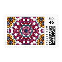 Complex Kaleidoscope Design: Postage