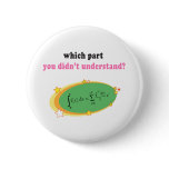 Complex Math Equation Pinback Buttons
