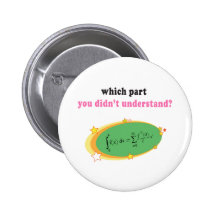 Complex Math Equation Pinback Buttons