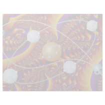 Complex orbits in orange photo personalized letterhead