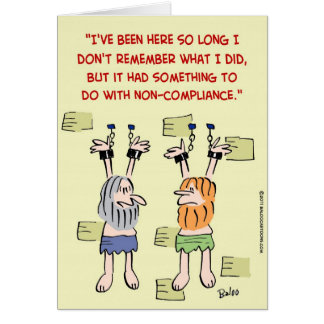 compliance non-compliance hanging prisoners card