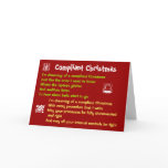 Compliant Christmas White Christmas Lyrics Parody Card