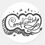 Complicated 1 round stickers