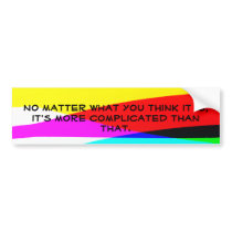 Complicated Bumper Sticker