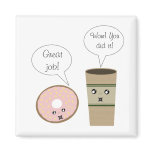 Complimentary Coffee and Donut Magnet